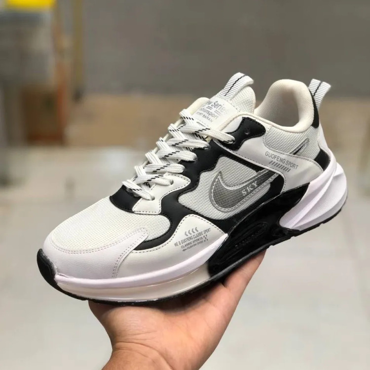 کتونی اسپرت مردانه سفید مشکی، کفش پیاده روی و روزمره، سایز 41 تا 44