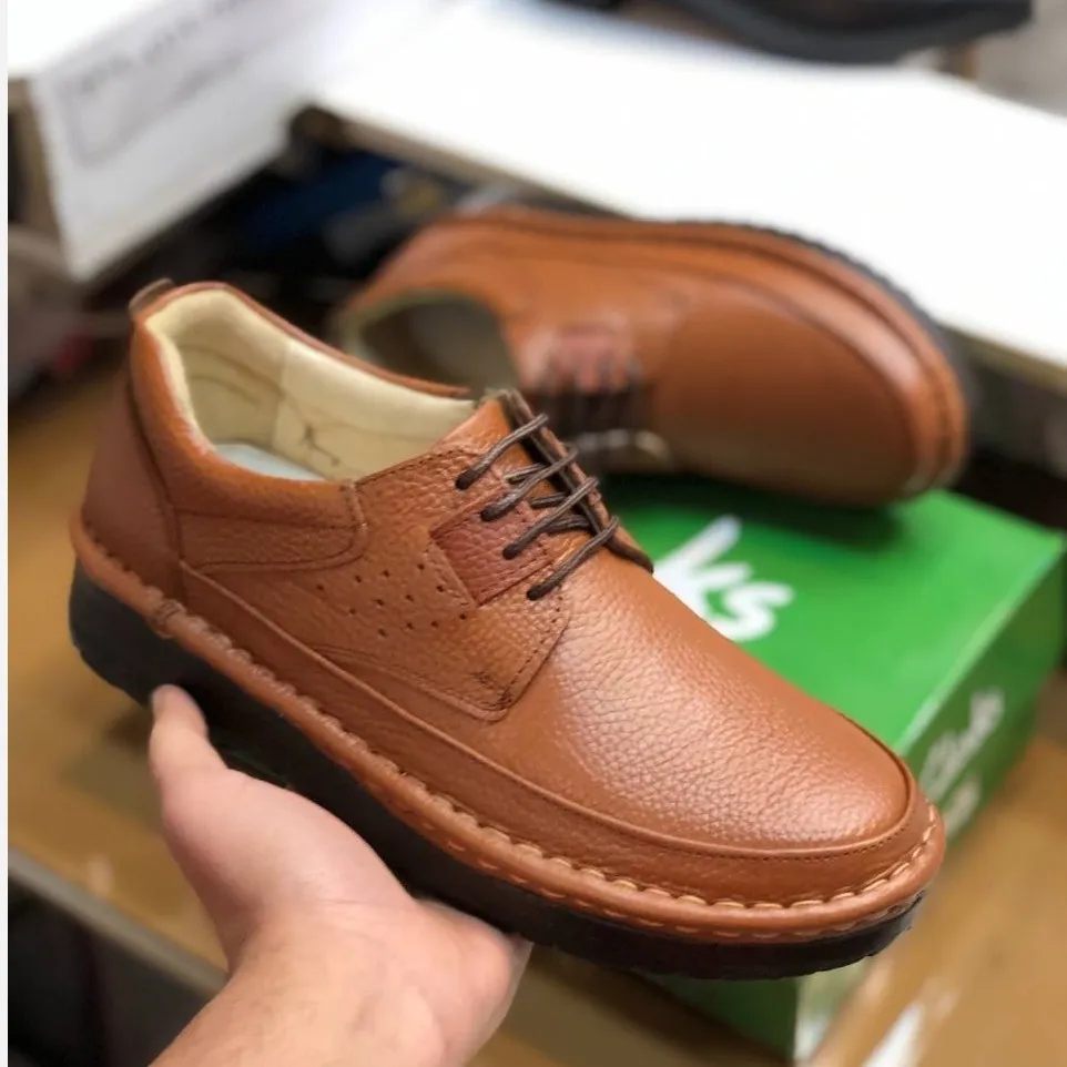 کفش چرم طبیعی مردانه کلارک مدل راحت و شیک کد 12345