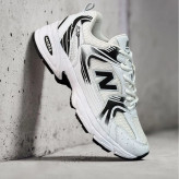 کفش نیو بالانس 530 سفید مشکی زنانه مردانه ورزشی پیاده روی باشگاه