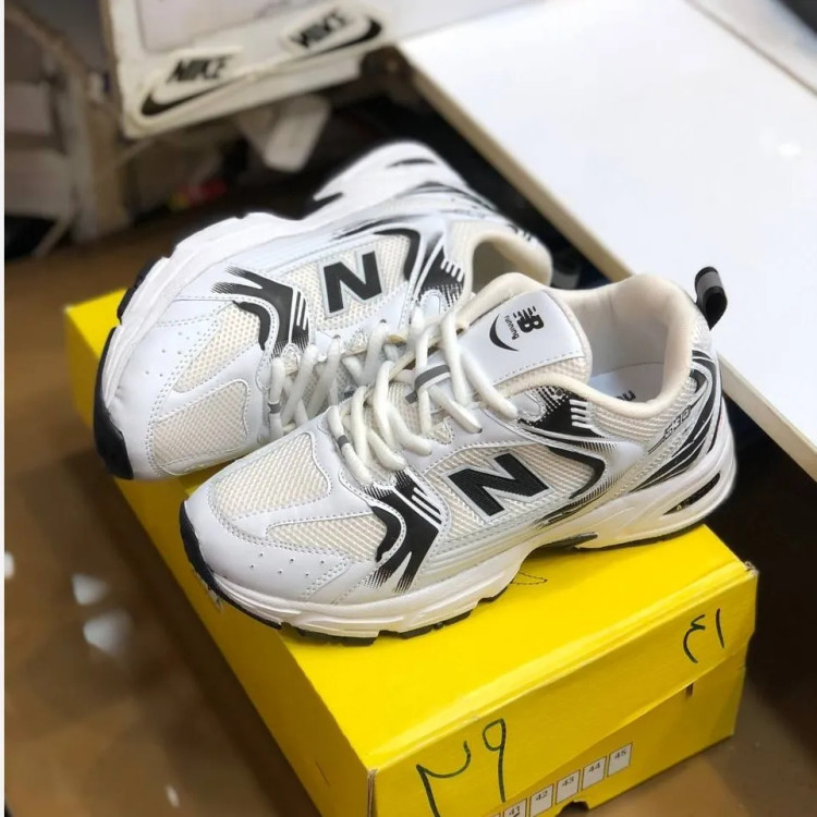 کفش نیو بالانس 530 سفید مشکی زنانه مردانه ورزشی پیاده روی باشگاه