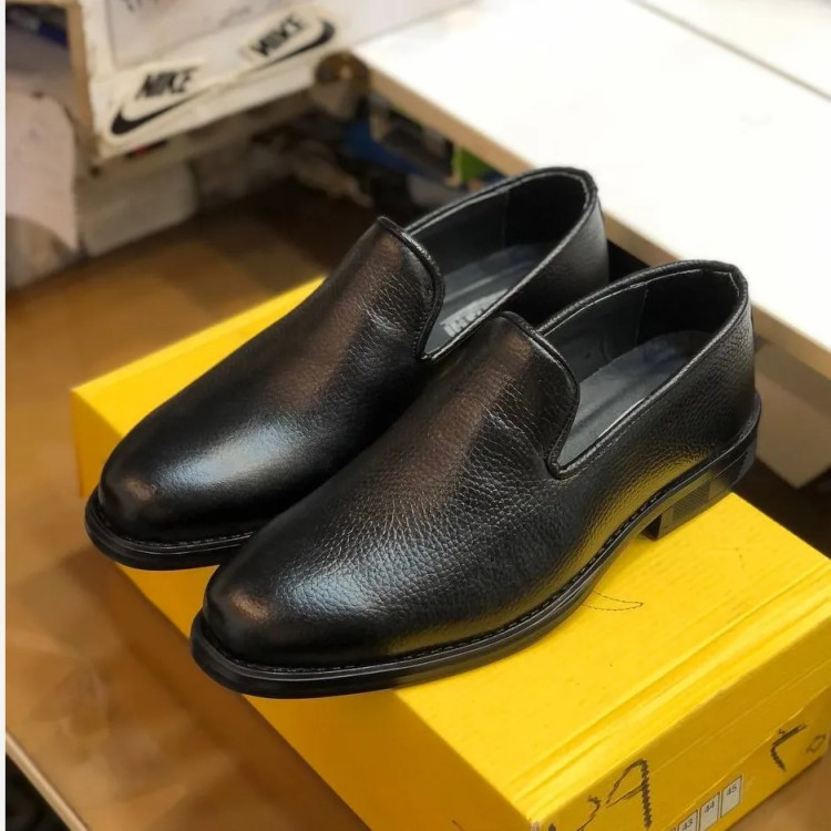 کفش چرم مجلسی مردانه طرح کالج رنگ مشکی