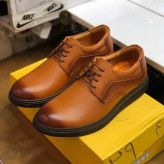 کفش چرم مردانه مدل مارشال عسلی