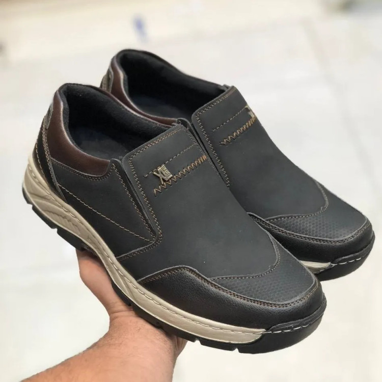 کفش مردانه چرم صنعتی مدل اروند، راحت و بادوام، مناسب پیاده روی و استفاده روزمره