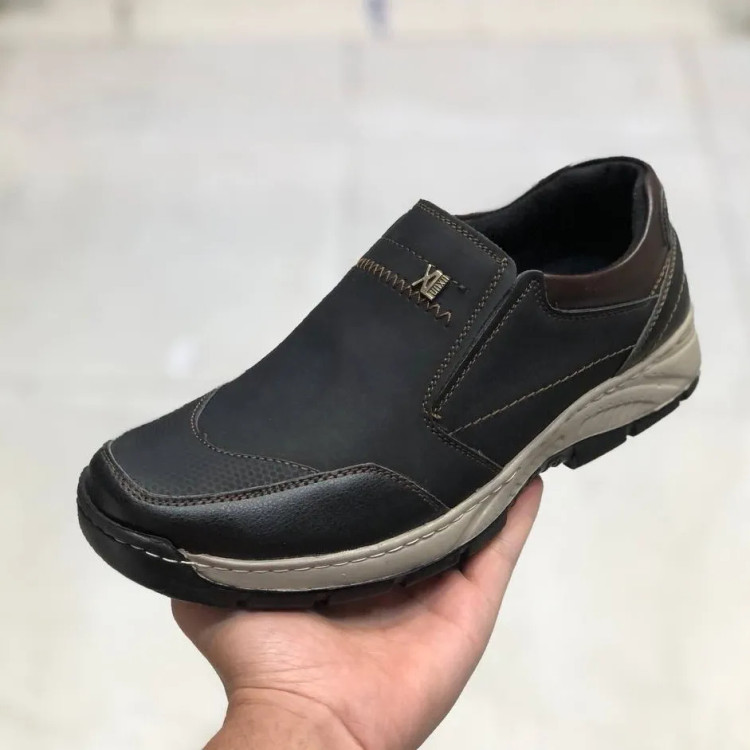 کفش مردانه چرم صنعتی مدل اروند، راحت و بادوام، مناسب پیاده روی و استفاده روزمره