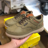 کفش مردانه چرم صنعتی زیتونی شیک و راحت روزمره و نیمه رسمی