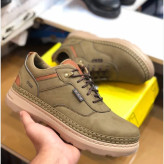 کفش مردانه چرم صنعتی زیتونی شیک و راحت روزمره و نیمه رسمی