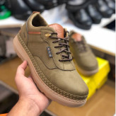 کفش مردانه چرم صنعتی زیتونی شیک و راحت روزمره و نیمه رسمی