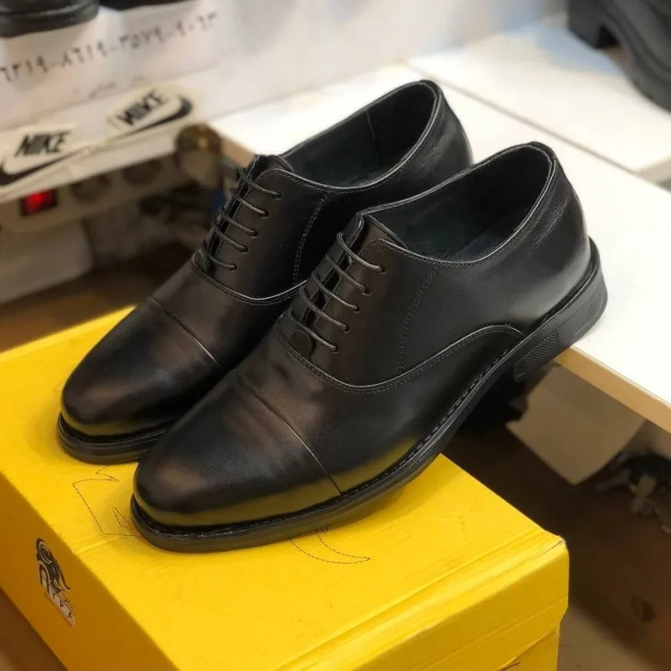 کفش چرم مجلسی مردانه مدل ونیز رنگ مشکی