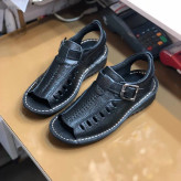 صندل مردانه چرم مدل یاقوت مشکی(498)