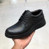 کفش چرم مردانه دنا مدل رسمی و اداری رویه چرم طبیعی گاوی زیره پیو سبک و راحت ضمانت دار