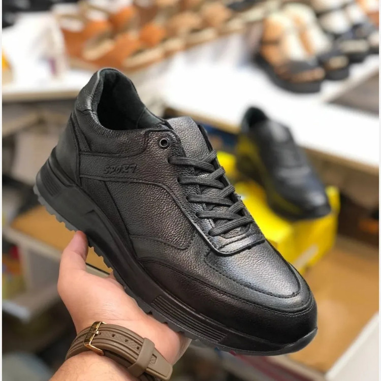 کفش مردانه چرم طبیعی مدل کلاسیک راحت و بادوام روزمره و اداری