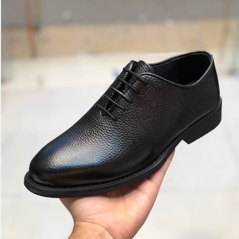 کفش مردانه چرم طبیعی مشکی رسمی و اداری شیک کد 123