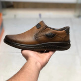 کفش چرم طبیعی مردانه عسلی طبی روزمره زیره پیو نشکن یک سال گارانتی
