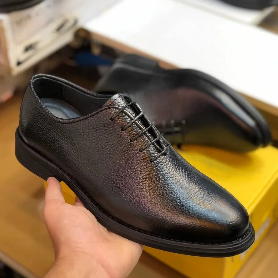 کفش مردانه چرم طبیعی مشکی رسمی و اداری شیک کد 123