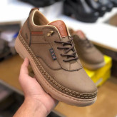 کفش مردانه چرم صنعتی زیتونی شیک و راحت روزمره و نیمه رسمی