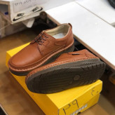 کفش چرم مردانه کلارک زیره پرفکت عسلی