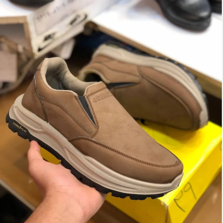 کفش مردانه چرم طبی بیبند مدل صبا راحت و شیک روزمره