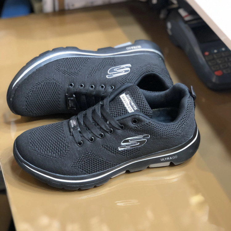 کفش پیاده روی زنانه مشکی راحت با کفی طبی و زیره الترا نرم مناسب کمر درد