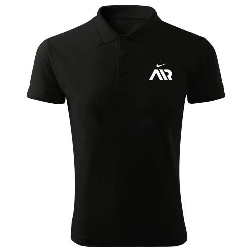 پولوشرت مردانه آستین کوتاه مشکی طرح نایک ایر مدل یقه دکمه دار شیک و اسپرت