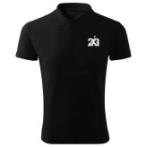 پولوشرت مشکی مردانه آستین کوتاه یقه دکمه دار طرح Jordan مدل 23