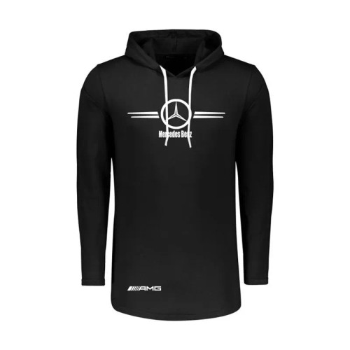 تیشرت کلاه دار مردانه طرح مرسدس بنز AMG در سه رنگ مشکی، زرد و سفید