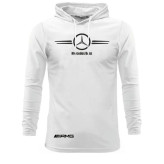 تیشرت کلاه دار مردانه طرح مرسدس بنز AMG در سه رنگ مشکی، زرد و سفید