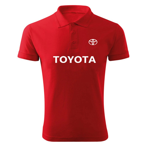 پولوشرت مردانه آستین کوتاه طرح تویوتا، یقه دکمه دار، ضد حساسیت و آبرفت