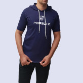 تیشرت کلاه دار مردانه طرح پورشه مناسب چهار فصل تن پوش شیک و اندامی