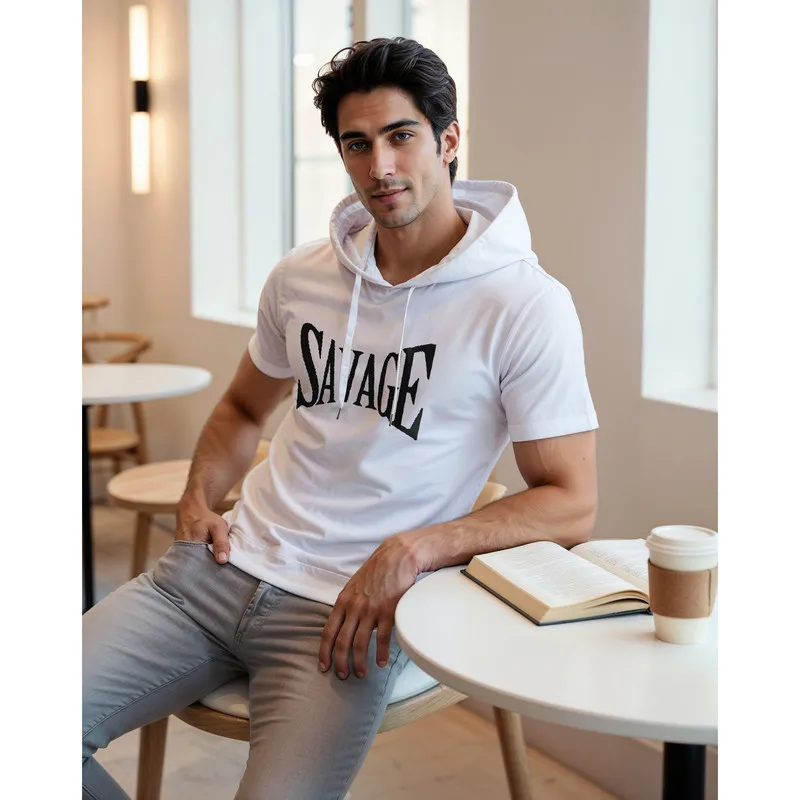 تی شرت کلاه دار مردانه مدل 14030703a