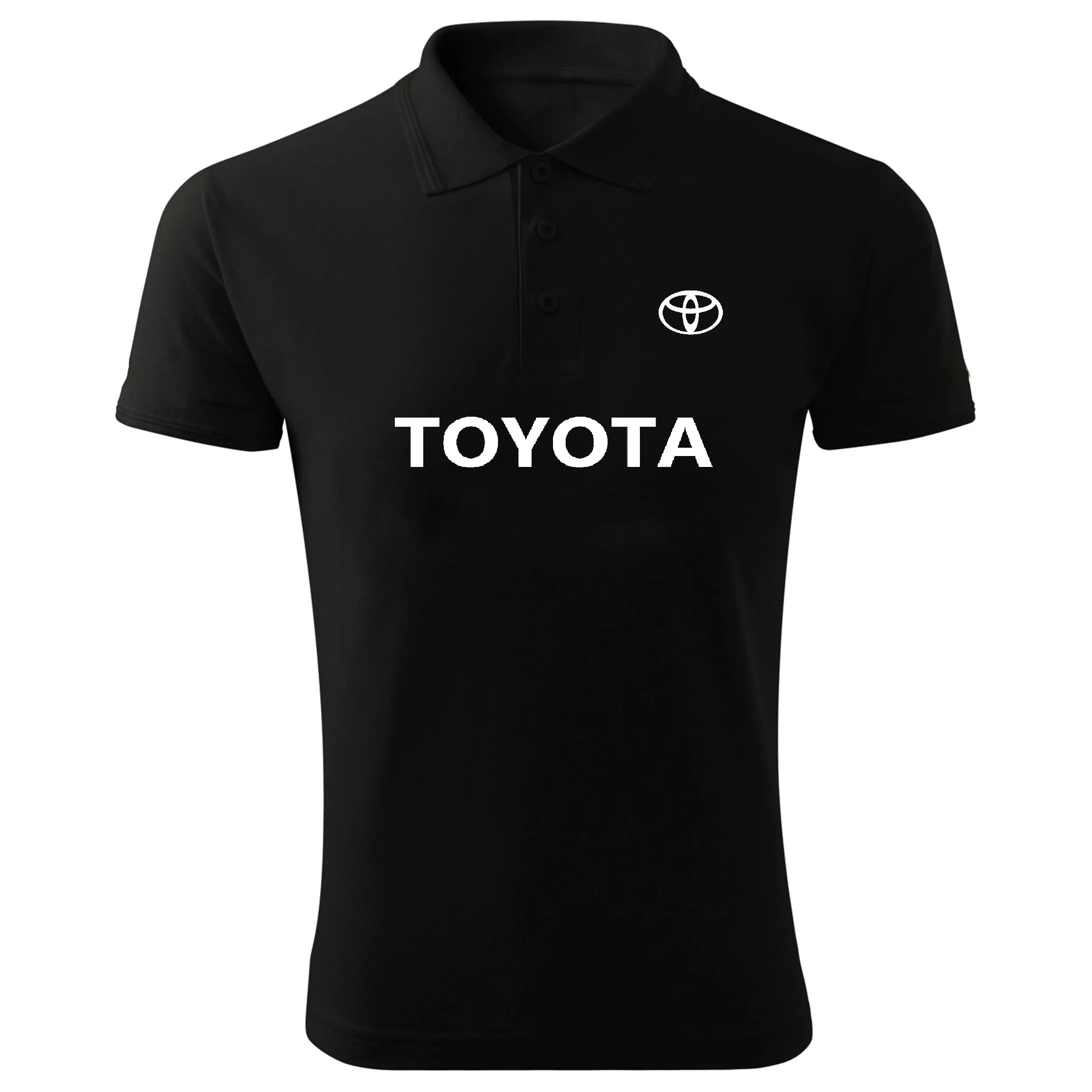 پولوشرت مردانه آستین کوتاه طرح تویوتا، یقه دکمه دار، ضد حساسیت و آبرفت