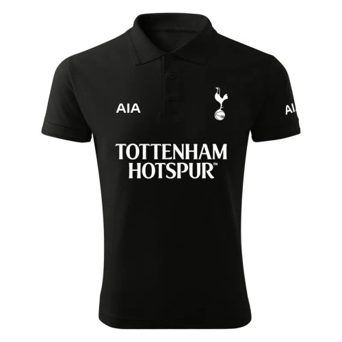 پولوشرت مشکی آستین کوتاه مردانه طرح تاتنهام هاتسپر کد 1002