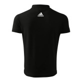 پولوشرت مردانه آستین کوتاه مشکی یقه دکمه دار طرح آدیداس