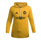 تیشرت آستین بلند مردانه کلاه دار طرح منچستر یونایتد در سه رنگ مشکی، سفید و زرد