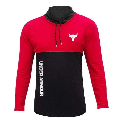 تی شرت آستین بلند مردانه یقه ایستاده طرح Under Armour مناسب پاییز و زمستان