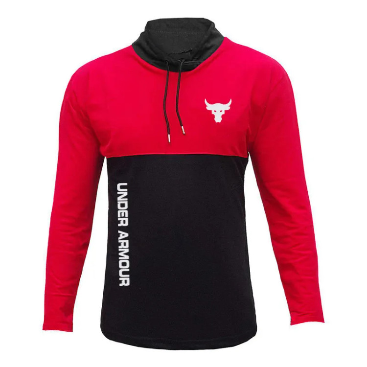 تی شرت آستین بلند مردانه یقه ایستاده طرح Under Armour مناسب پاییز و زمستان