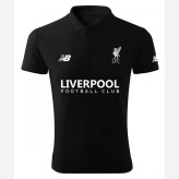 پولوشرت مردانه مشکی طرح لیورپول آستین کوتاه جنس جودون