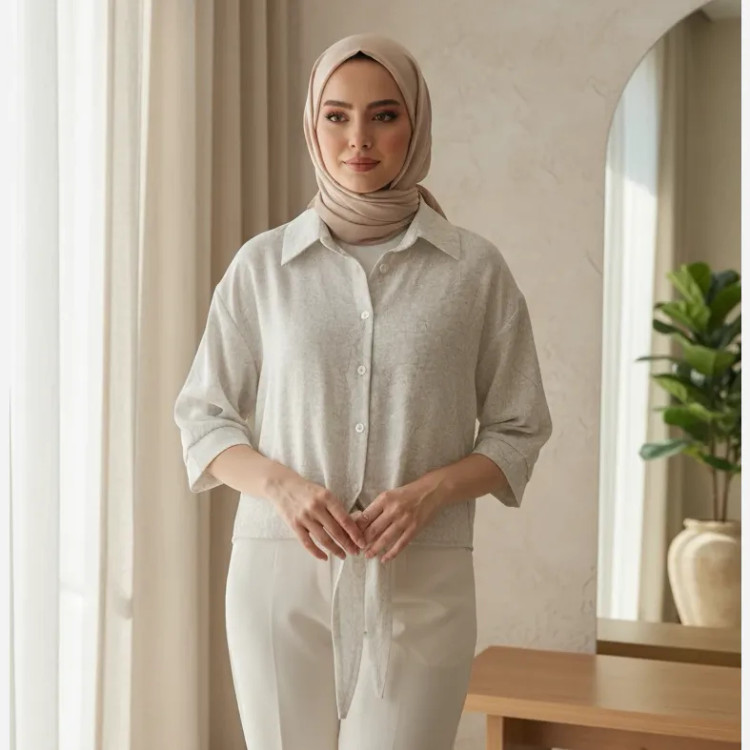 شومیز گره ای رگه دار عیدانه