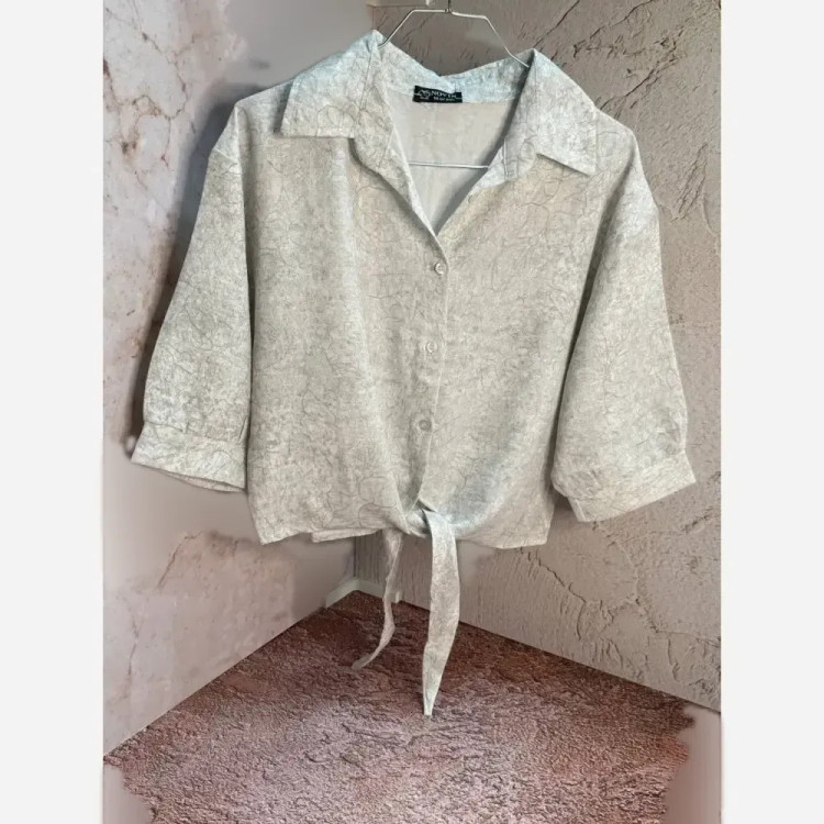 شومیز گره ای رگه دار عیدانه