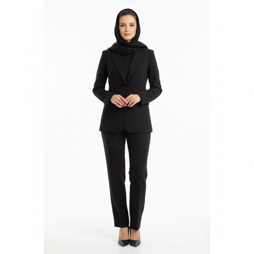 شلوار مجلسی زنانه ،راسته کلاسیک،کرپ ژاپن اصل مشکی پوشینا (پارچه فوق العاده مشکی دوخت کاملا حرفه ای و مزونی)