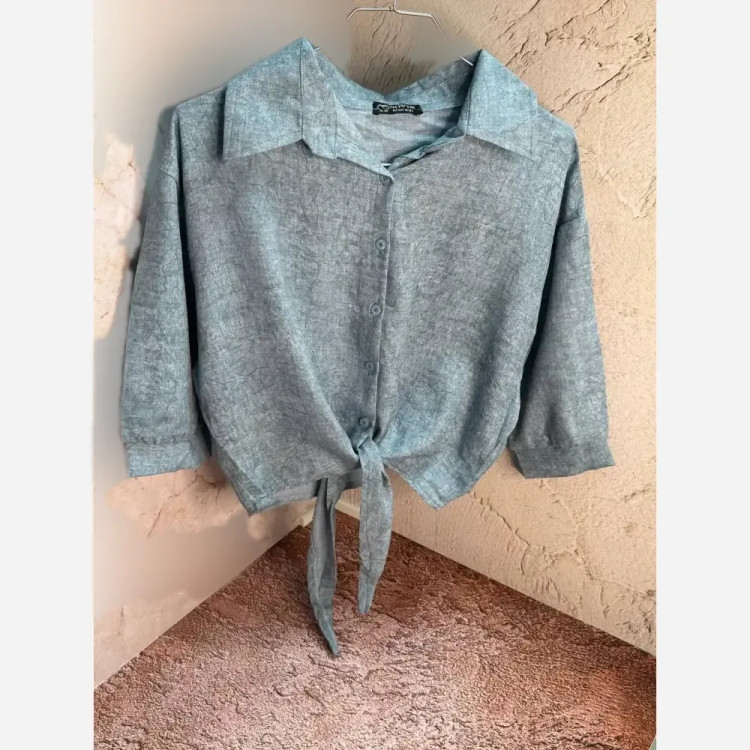 شومیز گره ای رگه دار عیدانه