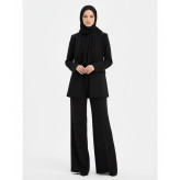 شلوار مجلسی زنانه ، مدل بگ ،کرپ ژاپن اصل ،مشکی پوشینا (پارچه فوق العاده مشکی دوخت کاملا حرفه ای و مزونی)