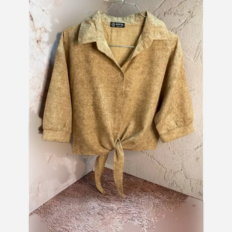 شومیز گره ای رگه دار عیدانه