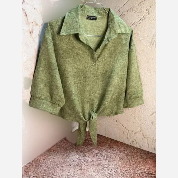 شومیز گره ای رگه دار عیدانه