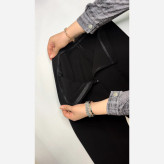 شلوار مجلسی زنانه ، مدل دمپا ،کرپ ژاپن اصل پوشینا ، مشکی (پارچه فوق العاده مشکی دوخت حرفه ای و مزونی)