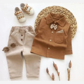 دو تکه نوزادی بلوز شلوار پسرانه ست پسرانه ست عیدانه