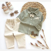 دو تکه نوزادی بلوز شلوار پسرانه ست پسرانه ست عیدانه