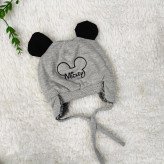 کلاه نوزادی میکی موس پوم دار خزدار مناسب 3 ماه تا 1 سال | پاییز و زمستان