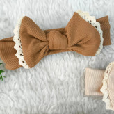 هدبند پاپیونی نوزاد و کودک | جنس کبریتی کشسان | مناسب 3 ماه تا 3 سال