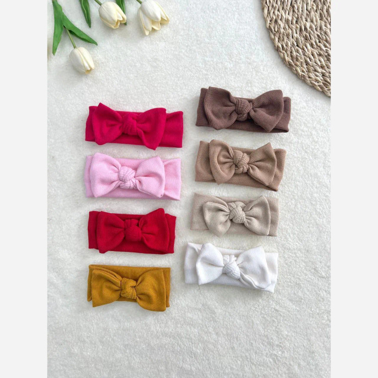 هدبند پاپیونی کبریتی نوزاد و کودک | کشسانی بالا | مناسب 0 تا 3 سال