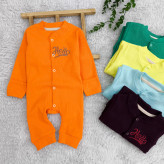 سرهمی کبریتی نوزاد Hello، جنس پنبه، دستکش دار، سایز 3 تا 9 ماه